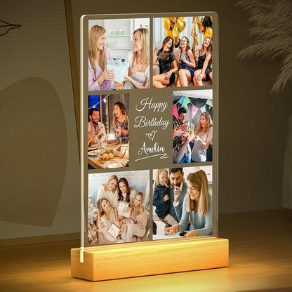Jkolalin Personalized Picture Frame - Custom Photo Frame with Night Light | Ideal Birthday Gift for Friends