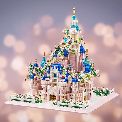 Architecture Castle with Flower Series Micro Blocks Building Sets for Adults and Teens 4000+ PCS Bricks Building Blocks - Upgrade Version