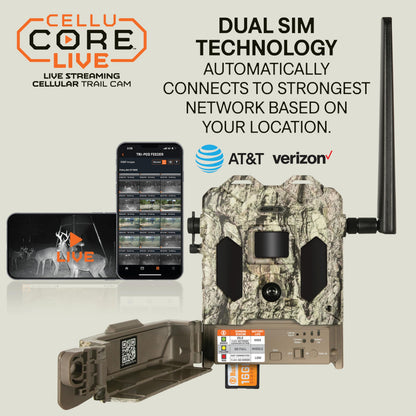 Bushnell Cellucore Live Cellular Trail Camera, Dual SIM Connectivity Cellular Game Camera with Live Streaming Video and Images, Works with OnX Hunt