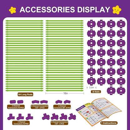 Fort Building Kit for KidsSTEM Construction Toys Educational Gift for 3 4 5 6 7 8 9 10 11 12 Years Old Boys and GirlsUltimate Creative Set for Indoor &amp Outdoors Activity140 PcsPurple