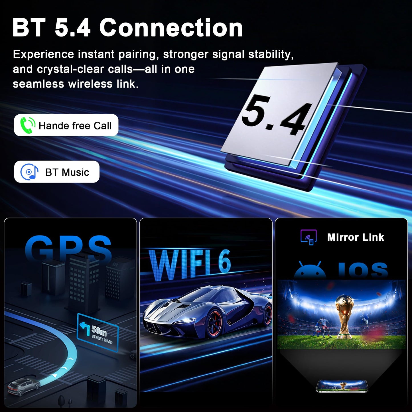 4G+64G Car Radio Stereo for Ford F150 2004-2008: Upgrade Android 15 7" Touchscreen Head Unit Replacement Wireless CarPlay Android Auto, BT 5.4, WiFi 6, GPS, FM, RDS, EQ, SWC, 1080P Backup Camera