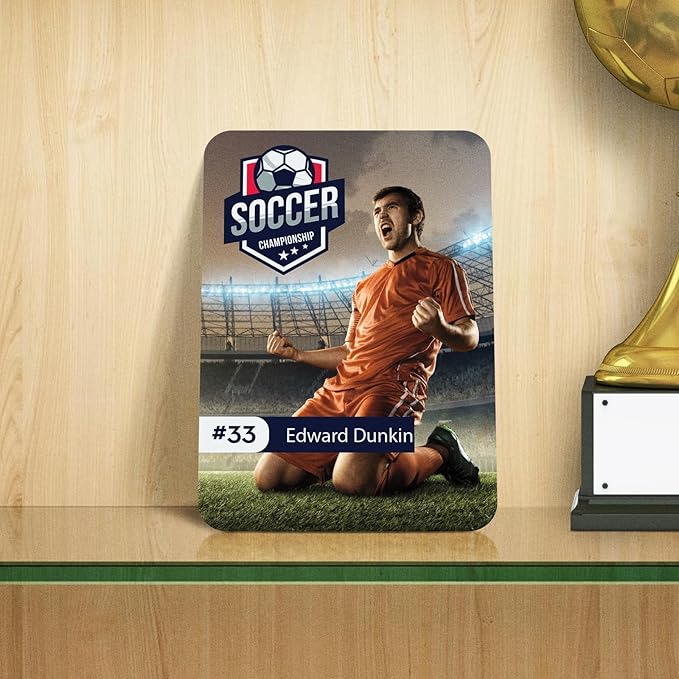 GotPrint Custom Collectors Cards | Add Your Photo Name Stats or Text | Personalized Design | Sports Teams | Baseball | Gaming | Gifts for Kids and Family Rectangle 2.5” x 3.5” 100 Qty