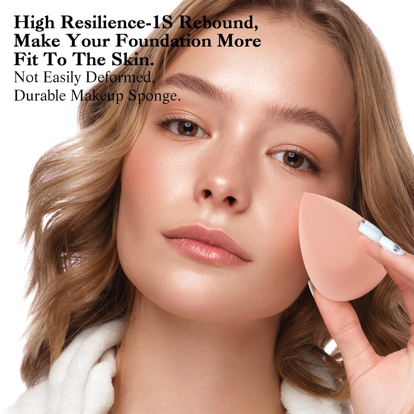 Professional Toiletry Sponges Set,Latex Free Flawless Soft Face Sponge with Holder,Beauty Blender Cosmetic Applicator for Powder,Liquid,Facial Makeup Tools