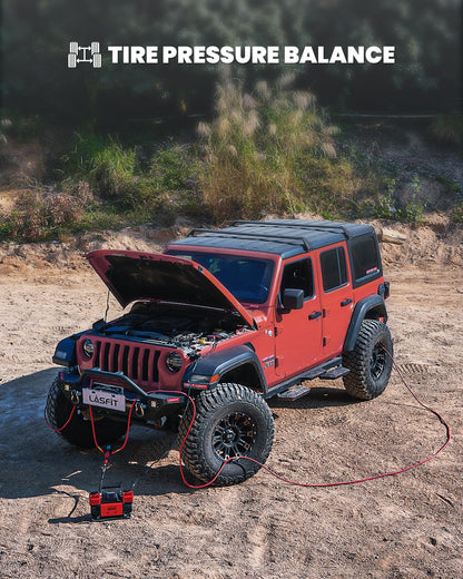 [2026 Upgraded] LASFIT H4 Tire Inflation Deflation System [No Leak & Kink] 200″ Wheelbase Universal Rapid High Flow Off Road Tire Deflator, 4 Tire Air Up Down to Inflate or Deflate at Once
