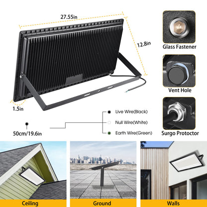 XYCN 600W LED Stadium Flood Lights Outdoor(3050W Equivalent),67500LM Super Bright LED Arena Lights,100-277V IP66 Waterproof 5000K Daylight White Commercial Lighting for Sports Fields and Counts