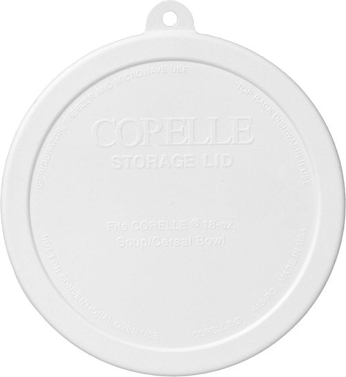 Corelle 418-PC White Cereal Bowl Set - 18oz Capacity with Lids (4-Pack)
