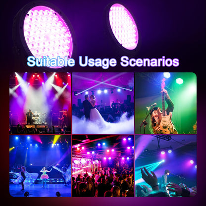 BETOPPER Stage Lighting 120W Par Light RGBW 4-in-1 Stage Lights, DJ Light DMX for Concert and Events,4 Packs