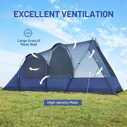 Timber Ridge 8 Person Camping Tent with Large Porch, Portable Waterproof Windproof Family Tent with Rainfly Carry Bag Room Divider, Easy Set-up Tent with Excellent Ventilation for Camping, 3 Season