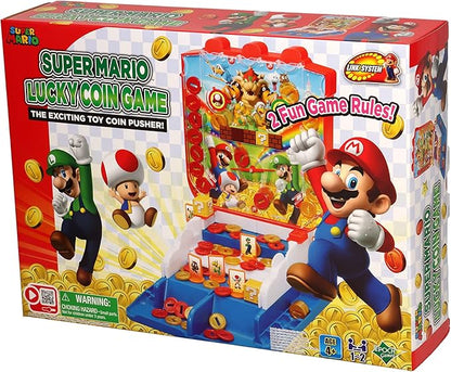 EPOCH Games Super Mario Lucky Coin Game - Tabletop Skill and Action Game for 1-2 Players - Collect Coins Win Prizes and Have Fun!