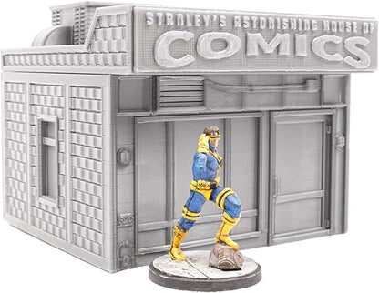 Comic Book Store - Tabletop Terrain by Corvus Terrain Compatible with MCP 32mm