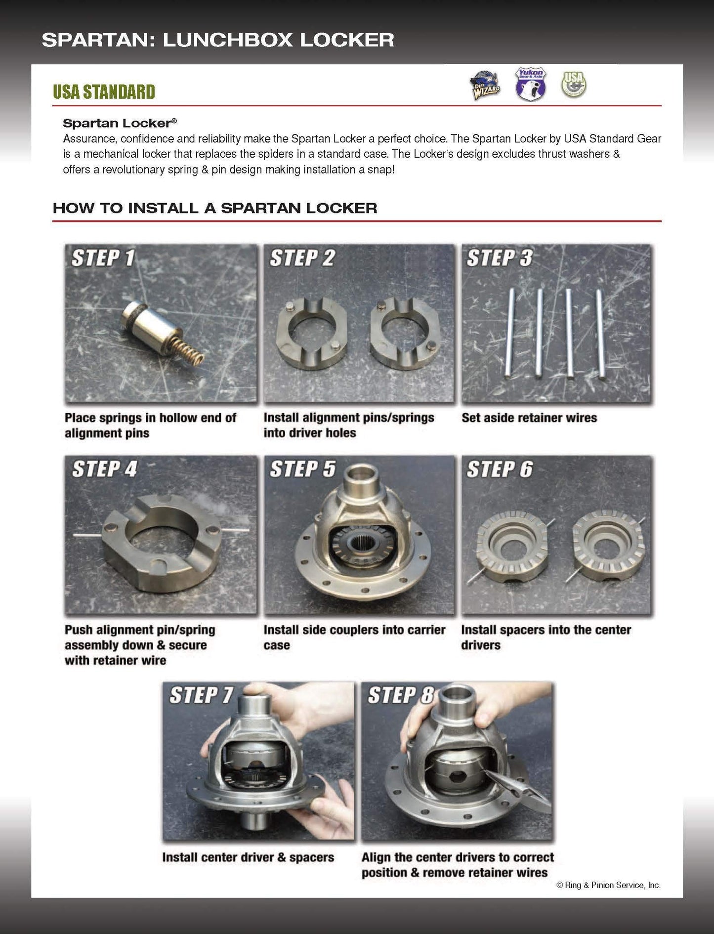 USA Standard Gear Spartan Locker for Dana 30 diff, 27 Spline, Includes Heavy-Duty Cross pin Shaft