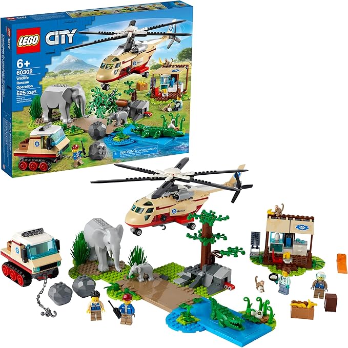 LEGO City Wildlife Rescue Operation 60302 Building Kit Creative Toy Best Gifts for Kids New 2021 (525 Pieces)
