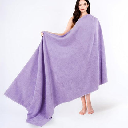 Cotton Paradise 100% Cotton Oversized Bath Sheet - Extra Large Turkish Towel, Lilac 40x80 Inches