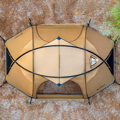 POMOLY Dome Tent Freestanding Camping Hot Tent, Barracuda 2 Portable Wood Stove Tents for 1-2 Person Backpacking, Hiking