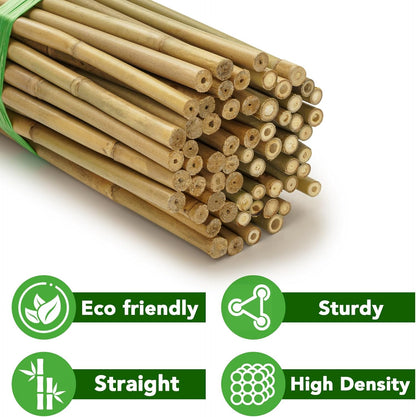 Bamboo Garden Stakes by [Brand Name] - 70 Pcs Natural 5 Feet Plant Support for Tomatoes, Beans & Climbing Plants