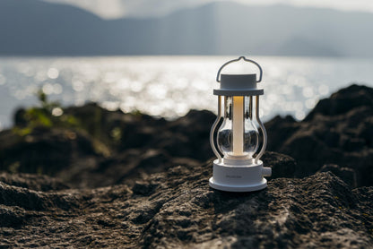 BALMUDA The Lantern | Rechargeable LED Lantern | 3 Light Modes: Candle, Amber, & Warm White | Battery Operated | Lightweight | Water-Resistant | US Version | White