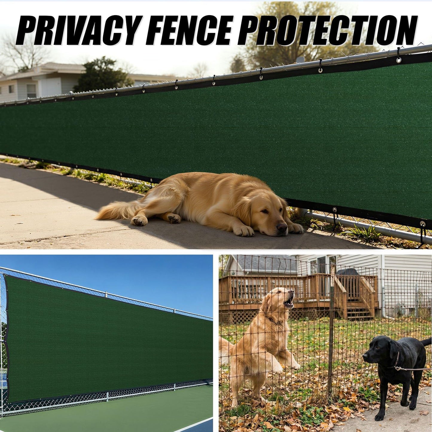 ColourTree Plus Fence Privacy Screen Mesh Cover, Commercial Grade 220 GSM,Heavy Duty Perfect for Outdoor Back Yard