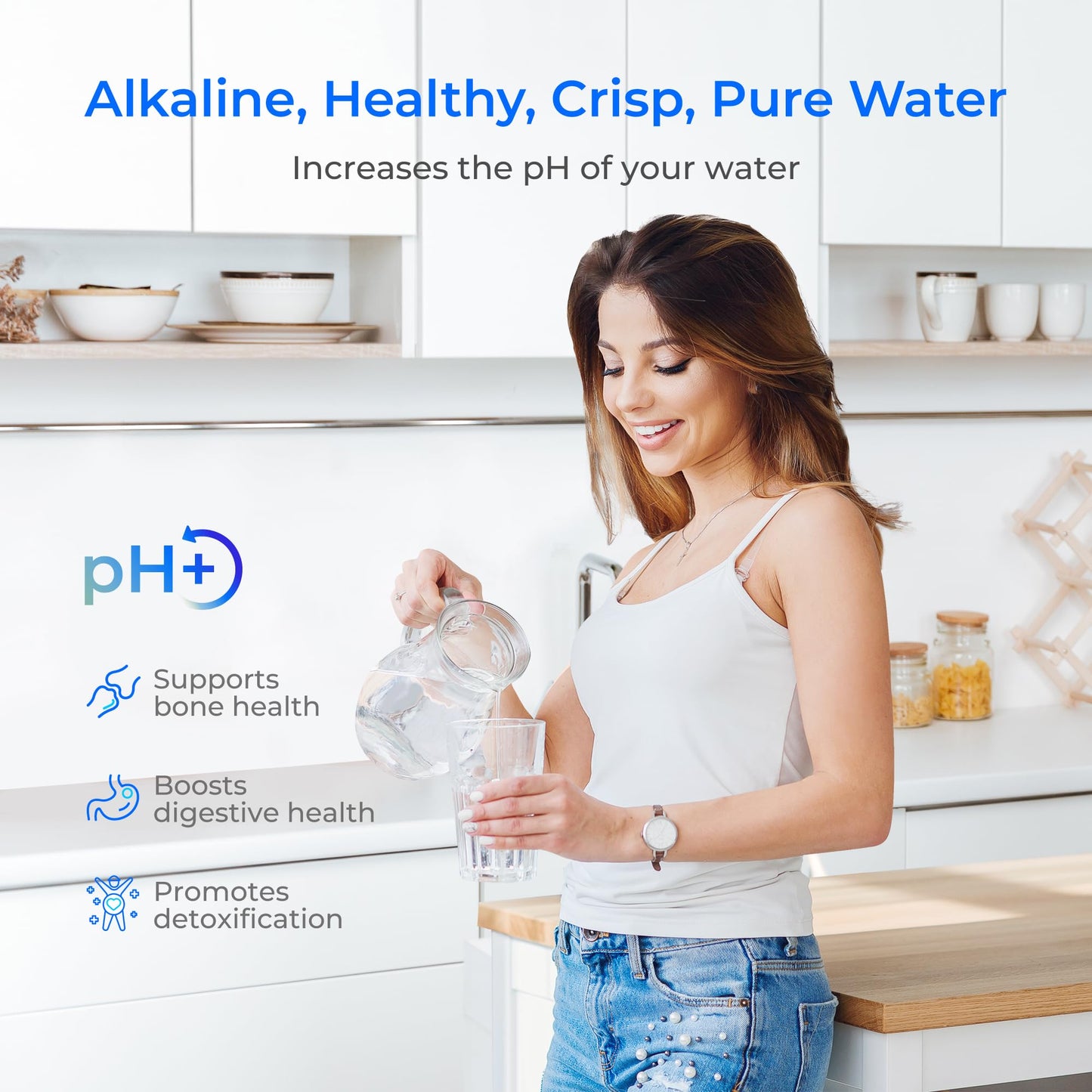 Waterdrop Gravity-fed Water Filter System, Reduces Lead and up to 99% of Chlorine, NSF/ANSI 42&372 Standard, with 4 Black Carbon Filters and Metal Spigot, King Tank Series,