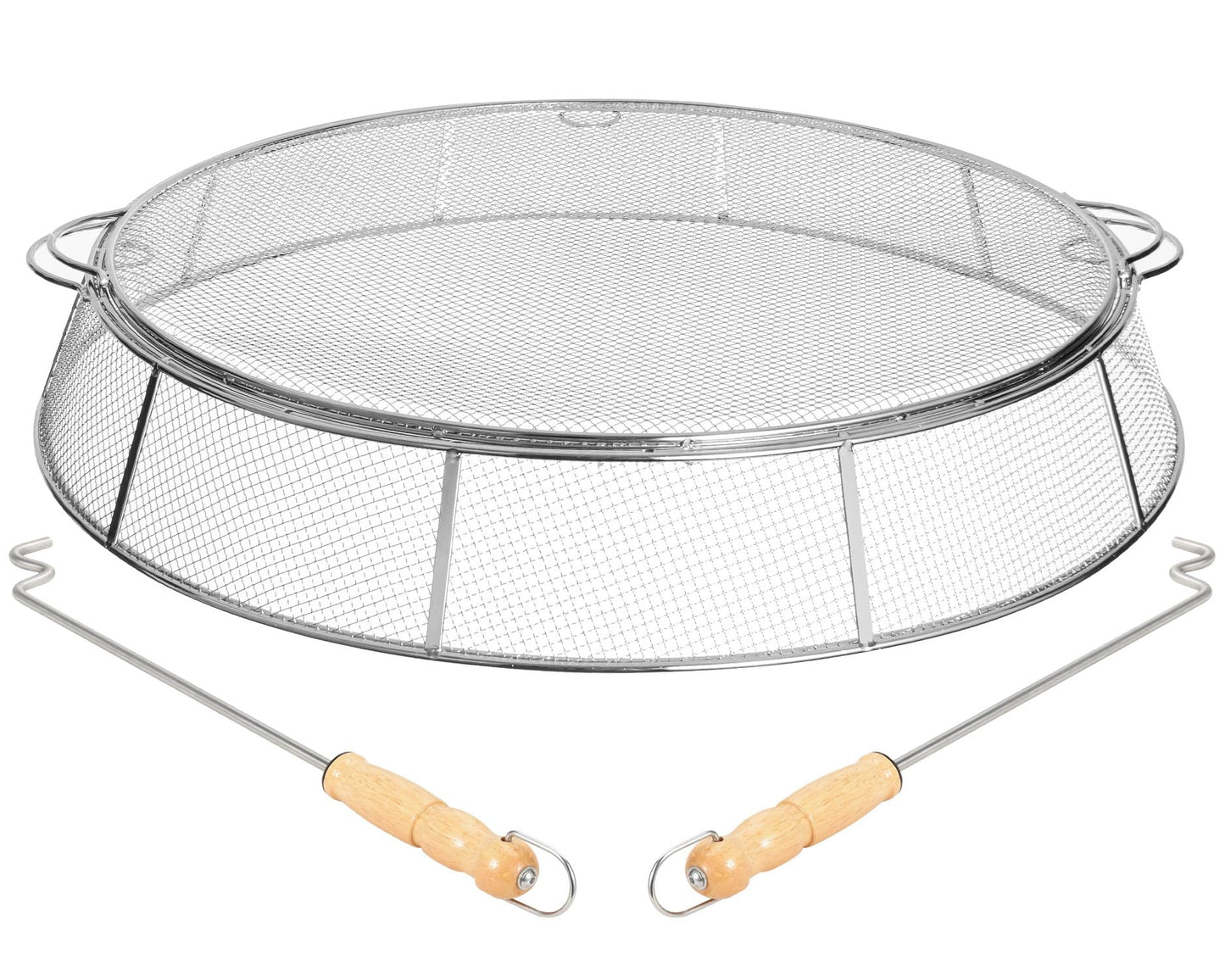 Fire Pit Spark Protector Screen, Mesh Protective Spark Screen for Solo Stove Yukon Shield, Portable Outdoor Fire Pit Accessories for Backyard and Outdoor Fire Pits Hot Embers, Stainless Steel