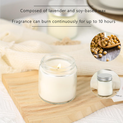 Cmoott 24 Pcs 4 Oz Mason Jar Candles, Vanilla Scented Soy Candles Bulk Set for Stress Relief and Relaxation, Great Favors for Wedding, Christmas, Housewarming Gifts (Silver, Vanilla, 24)