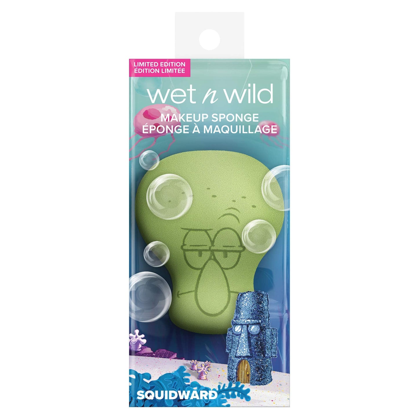 wet n wild SpongeBob SquarePants Collection Makeup Sponge, Hydrophilic, Reusable 3D Beauty Blender for Foundation, Contour & Highlighting, Patrick Star Edition
