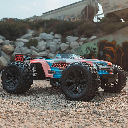 ARRMA RC Truck 1/8 KRATON 4X4 6S BLX BRUSHLESS V6 Speed Truck RTR (Lipo Battery and Charger Not Included) (Blue/Orange) ARA8608V6T1