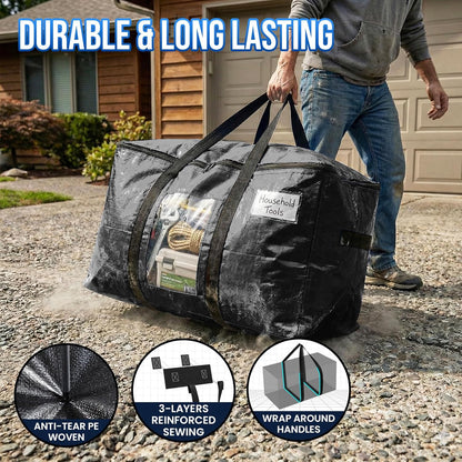 TAILI Extra Large Moving Bags - 4 Pack Heavy Duty Totes with Visible Window & Wrap Around Handles