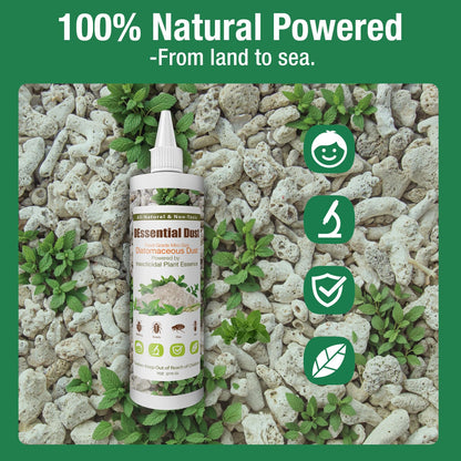 EcoVenger® DEssential Dust Peppermint | Repels and Kills Crawling Insects | Bed Bugs Roaches Ants Fleas | Food Grade DE Micro-Powder Triple Power