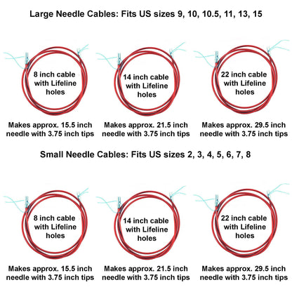 ChiaoGoo Twist Red Lace 4-Inch Complete 7400-C Interchangeable Circular Knitting Needle Set, Sizes US 2, 3, 4, 5, 6, 7, 8, 9, 10, 10.5, 11, 13, 15 with 6 Cords with Project Bag