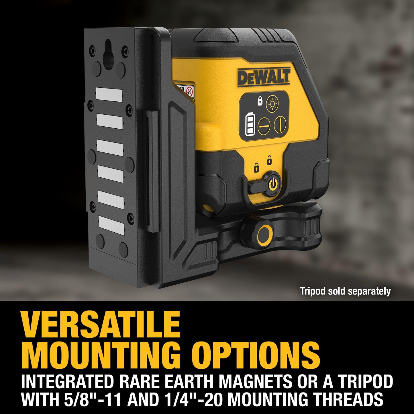 DEWALT USB Rechargeable Red Cross Line Laser Base Kit (DCLE14201RB)