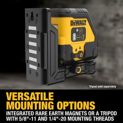 DEWALT USB Rechargeable Red Cross Line Laser Base Kit (DCLE14201RB)