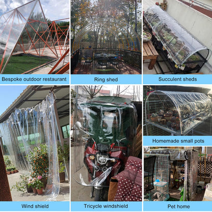 LC&QS Clear Tarps Heavy Duty PVC, Transparent Tarp Durable Waterproof Dustproof Windproof, Tarpaulin with Grommets & Ropes for Greenhouse, Patio, Garden, Pavilion, Chicken, Porch, Outdoor (10' x 12')