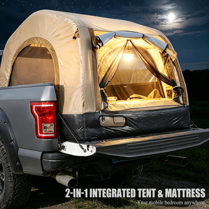 MIRUNNY Truck Bed Tent for 5.5ft-6.7ft,Auto Inflate Deflate Built in Wireless Rechargeable Air Pump,Waterproof Pickup Tent Air Mattress Camping for Ford F150, Silverado