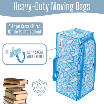VENO Heavy Duty Moving Bags - 8 Pack with Backpack Straps & Zippers | Extra Large Packing Solution for College Dorms