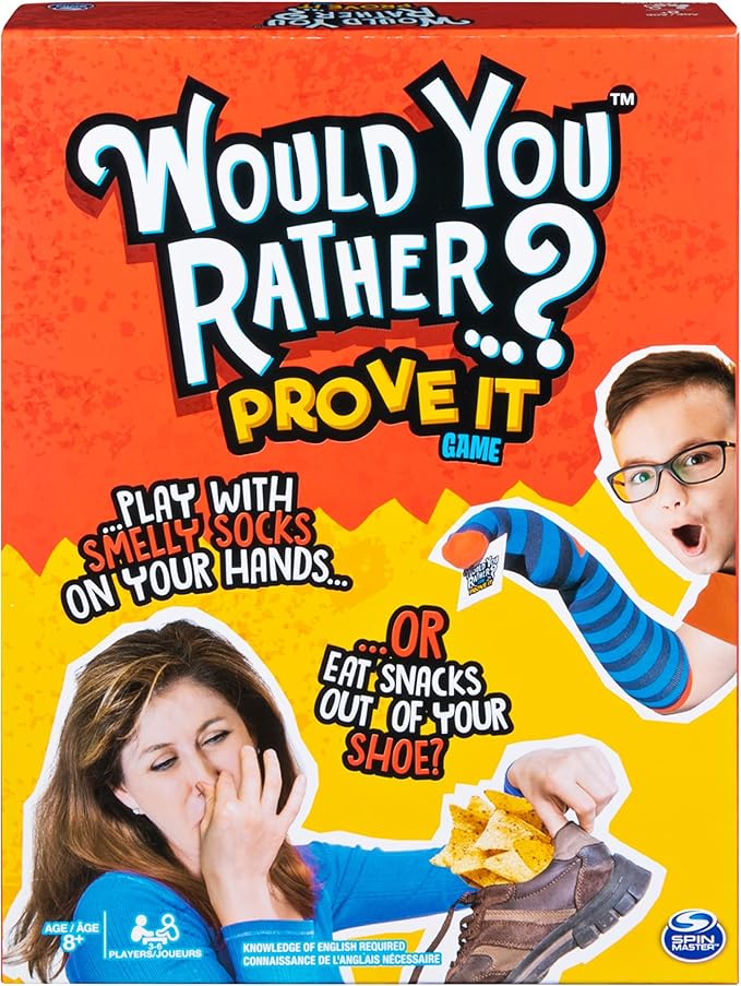 Spin Master Games Would You Rather…? Prove It Hilarious Family Game of Demented Dilemmas for Ages 8 and Up