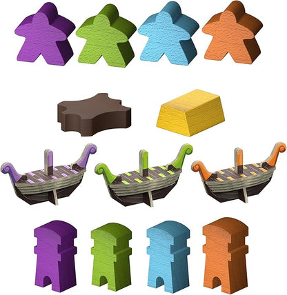 Karvi Board Game - Viking Saga of Raiding and Trading! Epic Adventure Game Strategy Game for Kids &amp Adults Ages 12+ 2-4 Players 120 Min Playtime Made by Hans im Glück