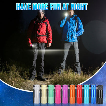 VIHOSE 150 Pcs Mini Flashlights Bulk, Bright Aluminum LED Flashlights Set for Hurricane Supplies, Operation Christmas, Party Favors, Christmas Stocking Stuffers, Homeless Donation Gifts