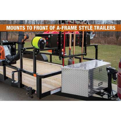 Buyers Products 1701380 Diamond Tread Aluminum Trailer Tongue Tool Box, 14.8 x 14.4 x 35.2 Inch, Made In USA, Corrosion-Resistant, Lockable, Weather-Resistant, Fits A-Frame & Straight-Tongue Trailers