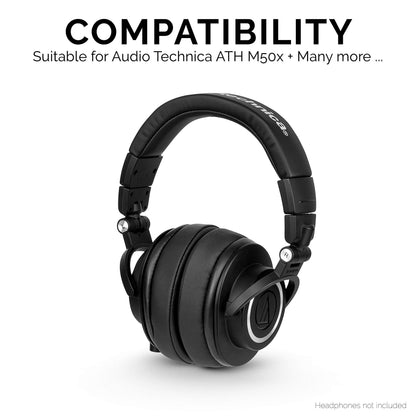 Brainwavz Replacement Earpads for ATH M50X, M50BT, Steelseries Arctis, Pro Wireless & Stealth 600, HyperX Cloud, AKG, SHURE, Philips & Many More Headphones, Memory Foam Ear Pad Cushions, Black Oval
