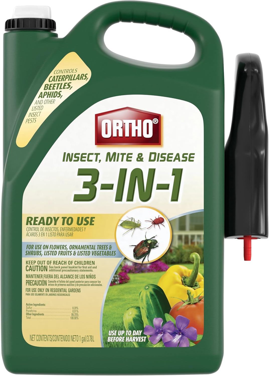 Ortho 3-in-1 Insect Mite & Disease Control - Ready-to-Use 1 Gallon Solution