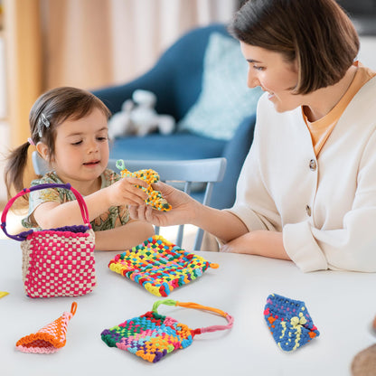 1200 PCS Weaving Loom Loops Potholder 7 inch Durable Nylon DIY Crafts Projects for Kids Adults Rainbow Themed Potholder Weaving Loops Kit Elastic Ideal Gifts for Girls Ages DIY Crafts Supplies
