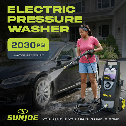 Sun Joe Pressure Washer, Electric Power Washer, Heavy-Duty 2500 Max PSI (2030 PSI PWMA Rated)-Portable Cleaning & Washing Machine System with Patios & Sidewalks, SPX3000