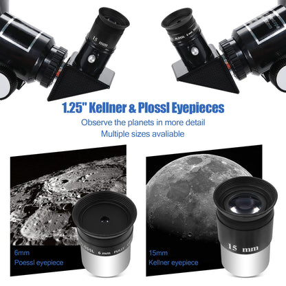 Astromania Polar Alignment Scope - Bundle with - Accessory Kit Telescope Fully-Coated Eyepieces