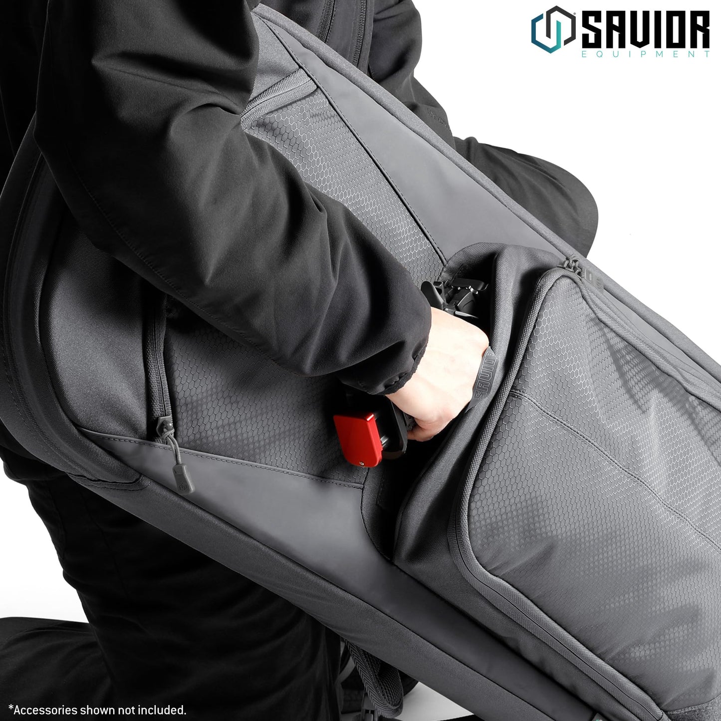Savior Equipment Specialist Series 30" 34" 38" Covert Tactical Gun Bag Backpack Soft Case with Compartment, Low Profile Bug Out Truck Bag (SW Gray, 38")