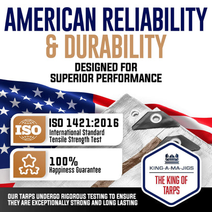20x40 Tarp Heavy Duty, Large Tarp Waterproof - 10 Mil Extra Thick, UV Resistant, Grommets Every 18" - Outdoor Waterproof Plastic Poly Tarpaulin, Camping, Pool, House Roof Rain Cover (Silver/Brown)