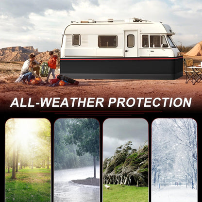 RV Skirting for Travel Trailer, RV Skirting for 5th Wheel, Trailer Skirting for Mobile Home Exterior with Tightly Metal Plates, Convenient Wheel Rv Cover for Garden,Outdoor, Yard (3.28x85.3 ft)