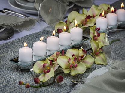 BOLSIUS 6 White Pillar Candles Bulk - 3x3 Inches Candle Set - 25+ Hours Clean Burning - No Palm Oil - 0% Animal Fat - Premium European Quality - Unscented Dripless Dinner Pillars