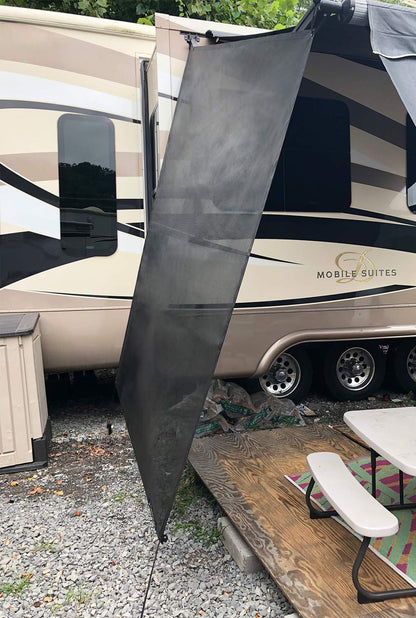 Shadeidea RV Awning Sun Shade Screen for Side Panel - 9' 6'' X 7' 6'' -Black Mesh Sunshade Motorhome Camping Trailer UV Sunblocker Canopy Sunscreen - 3 Year Warranty