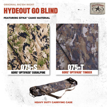 Rig'Em Right Hydeout Go Blind, Gore Optifade Timber (075-T)