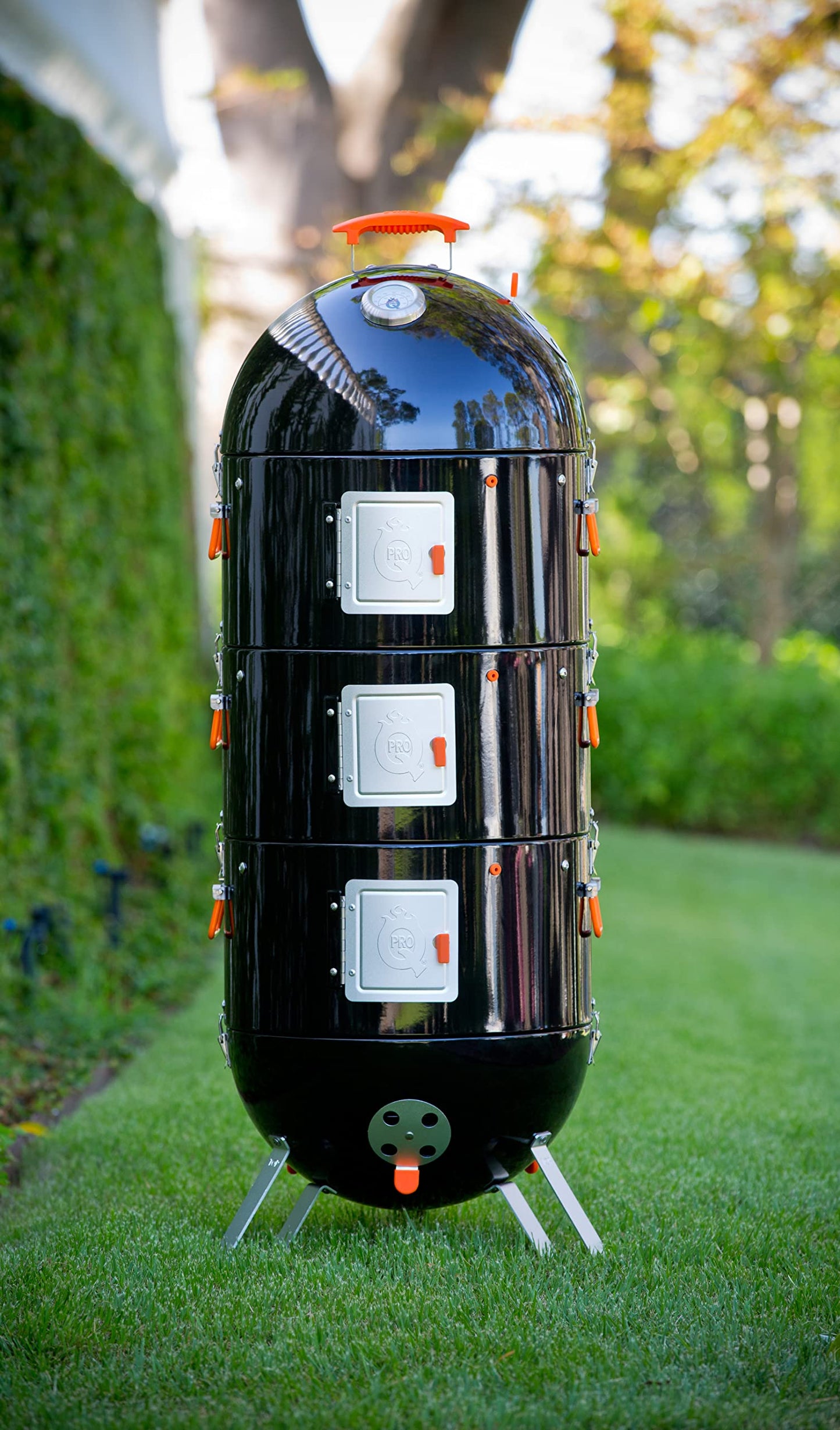 ProQ BBQ Smoker (Frontier V4) - 4in1 Charcoal Meat Smoker BBQ - Outdoor Smokers and Grills - BBQ with Smoker